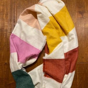 Madewell Rainbow Stripe Blanket Scarf!